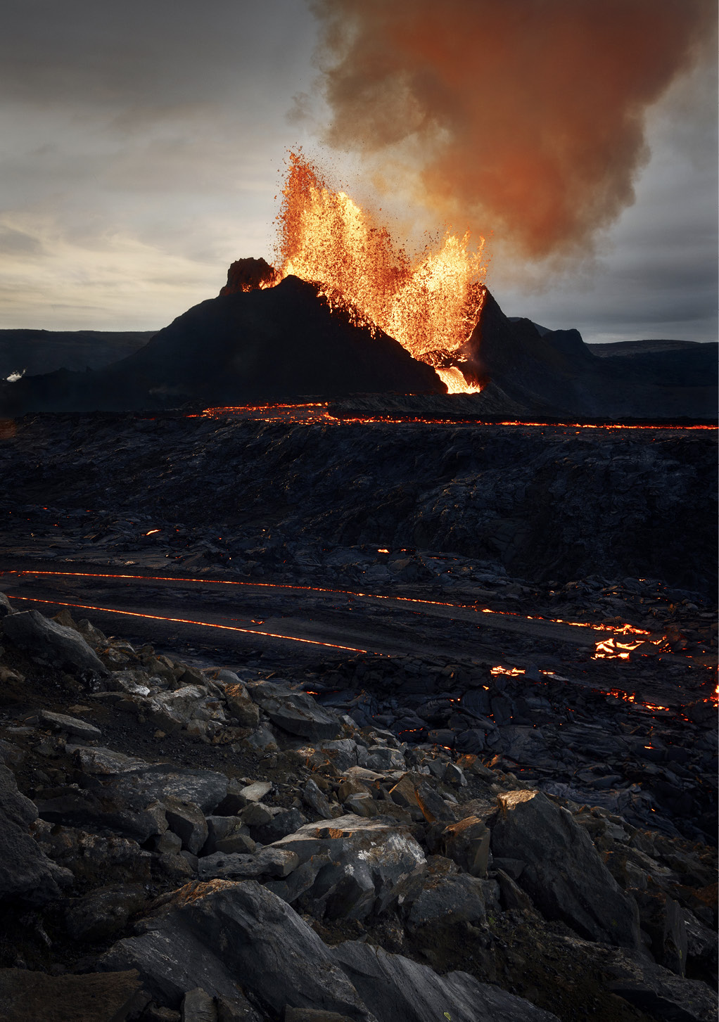 Vulkanudbrud i Fagradalsfall i 2023. Foto: Gettyimages